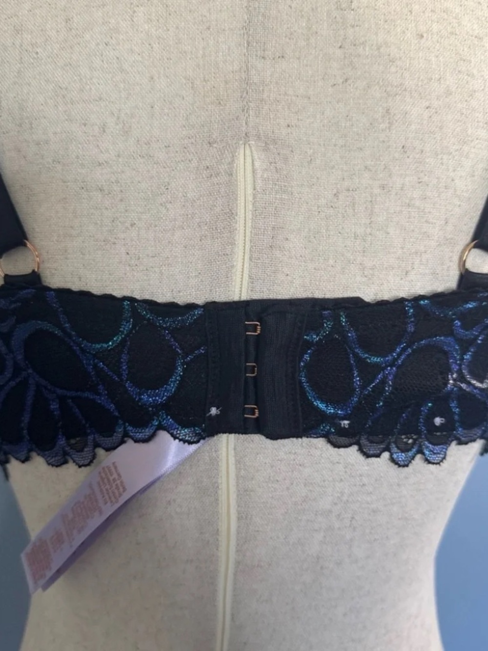 Savage X Fenty Not Sorry Demi Lace Bra 36DD Black Caviar - Picture 10 of 12